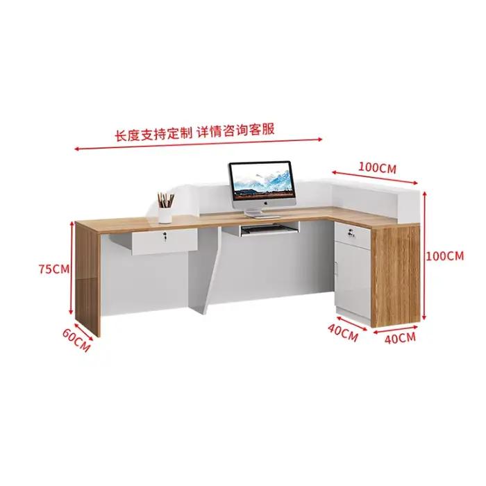Bureau de réception européen personnalisé, bureaux de réception Glamour de beauté tendance, Design Unique, mobilier de bureau Tresen Rezeption