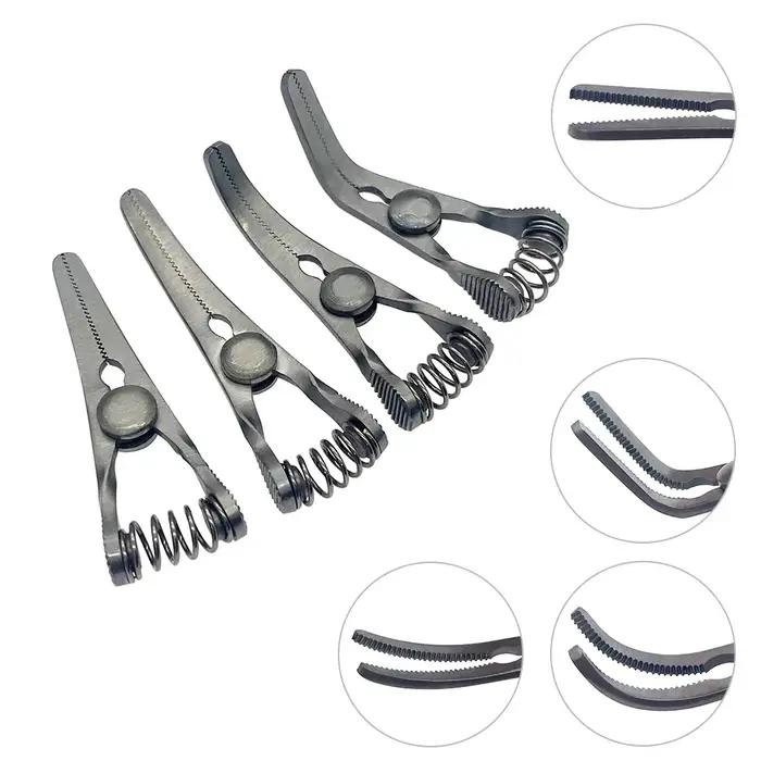 Pinces microchirurgicales Bulldog en acier inoxydable