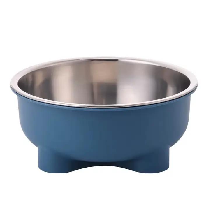 Un bol pour chien de compagnie en acier inoxydable, bol antidérapant à quatre pattes de couleur unie et bol pour chat, facile à nettoyer pour une utilisation intérieure et extérieure