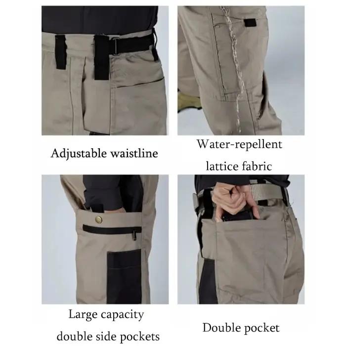 Pantalon cargo homme multi-poches résistant hiver automne