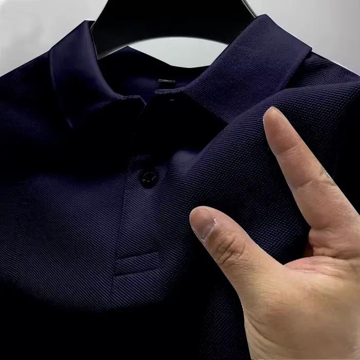 Polo d'été décontracté et respirant pour hommes, confortable, couleur unie, TShirt à manches courtes de haute qualité, offre spéciale, 2025