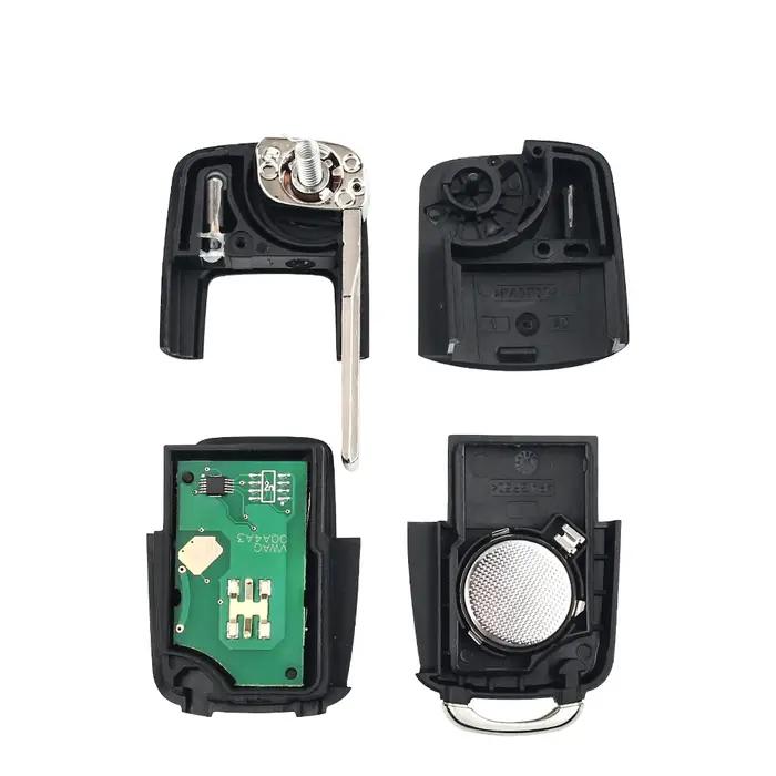 KEYYOU clé de voiture à distance pour VOLKSWAGEN VW Golf 4 5 Passat b5 b6 polo Touran 434MHz ID48 pu