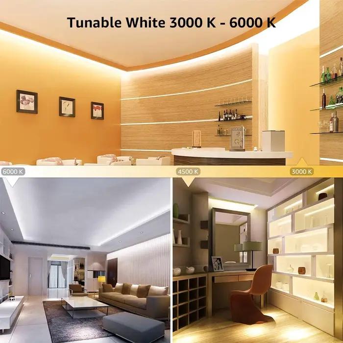 2835 bande lumineuse LED double couleur DC 5V 12V 24V 120 180 240 336 LED/M 5MM 8MM 12MM de large PC