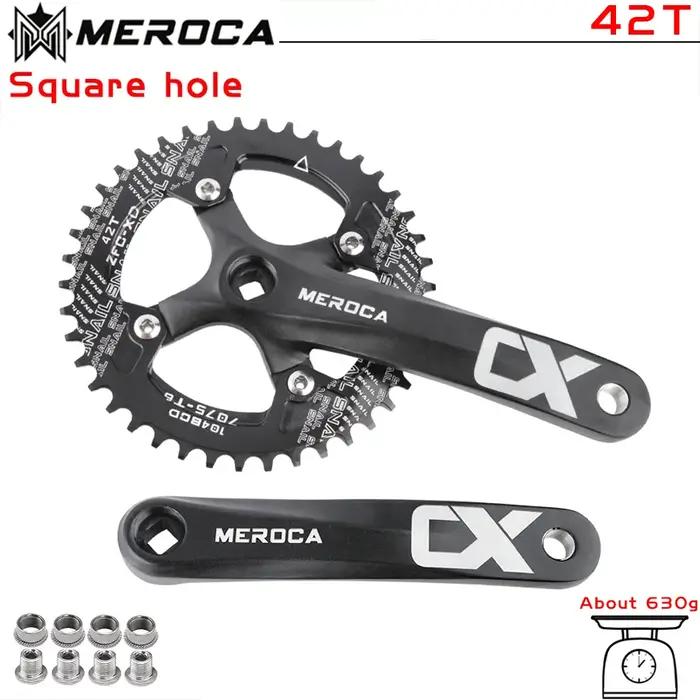 MEROCA CX trou carré vélo pédalier 104BCD alliage d'aluminium IXF