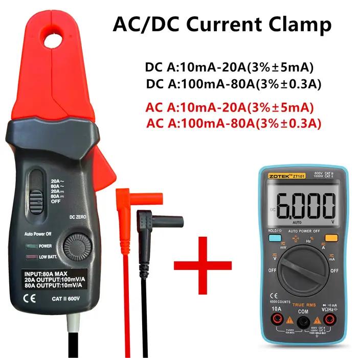 ETCR007AD capteur de courant à pince AC/DC de haute précision transformateur AC Oscilloscope sonde