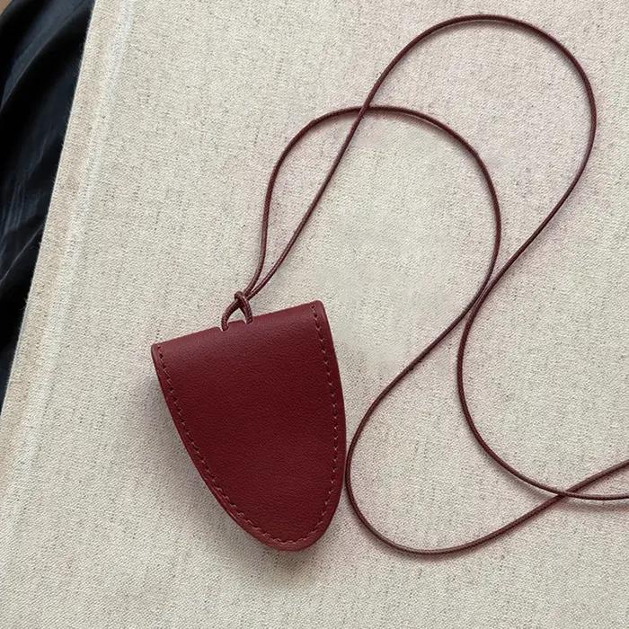 MIYIN portable suspendu cou lunettes sac de rangement pendentif en cuir PU voyage
