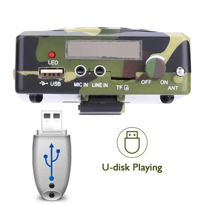 Amplificateur son professionnel télécommandé pour appel appâts - Haut-parleur chasse EU plug