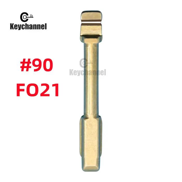 Keychannel 10PCS NO. Lame de clé de voiture 90 KD Blank FO21 pour Ford Focus Mondeo Jaguar XJ8 pour