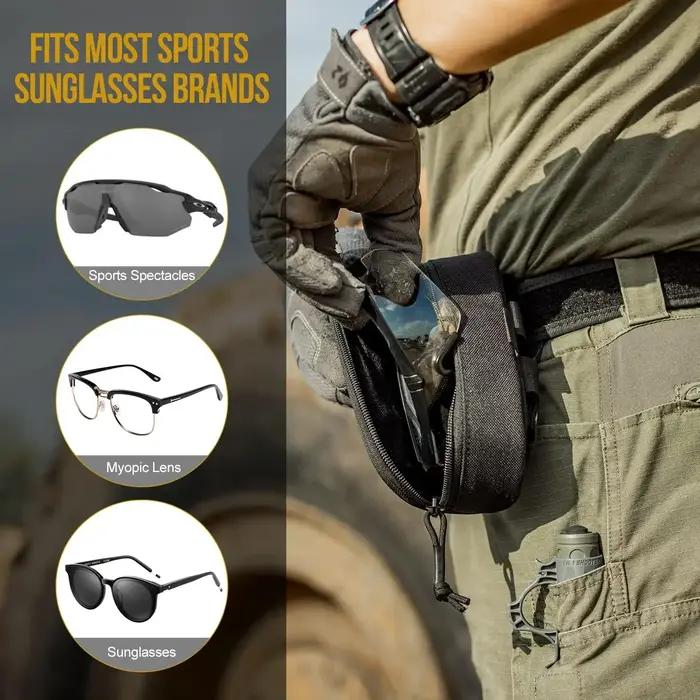 Étui à lunettes tactique ONETIGRIS avec système MOLLE - Boîte de protection anti-choc pour chasse outdoor
