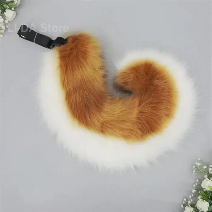 Queue de chien de berger 5 couleurs, Animal en fourrure mignon, queue de Shiba, ornement de taille, queue en peluche pour chiot, accessoires de Costume d'halloween Cosplay