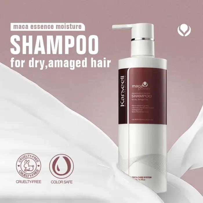 Karseell 500 ml shampooing à l'huile d'argan extrait de plantes shampooing lisse hydratant pour chev