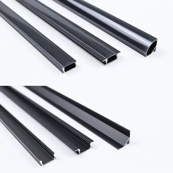 Profilé en aluminium LED, 0.5 m/pièce, coin en forme de U/V/W pour barre de bande LED 5050 2835, sup