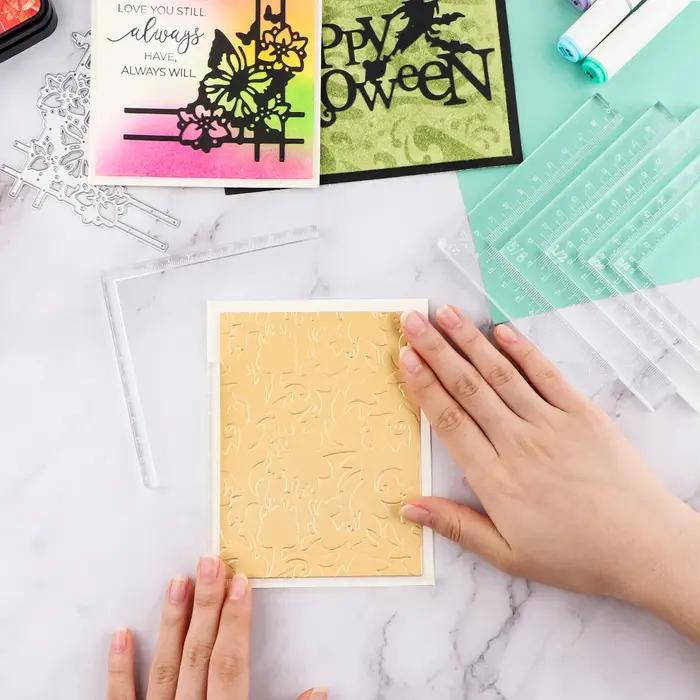 Outils d'angle de positionnement créatifs, aide aux coins de cartes pour la doublure des couches de