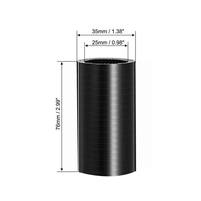 X Autohaux 127mm/102mm/76mm/63mm/38mm/25mm 0.98 "-5" ID tuyau de coupleur en Silicone droit renforcé