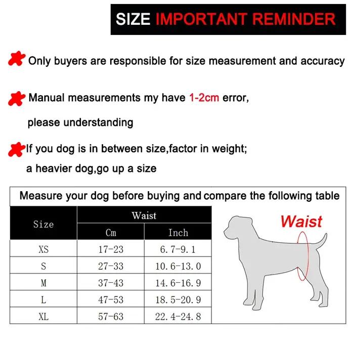 Couche-culotte réutilisable pour chien