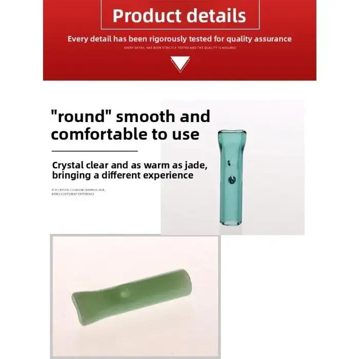 4/6 pièces Porte-cigarette portable, pipe à tabac réutilisable, embout buccal rond en verre, filtre à cigarettes à rouler