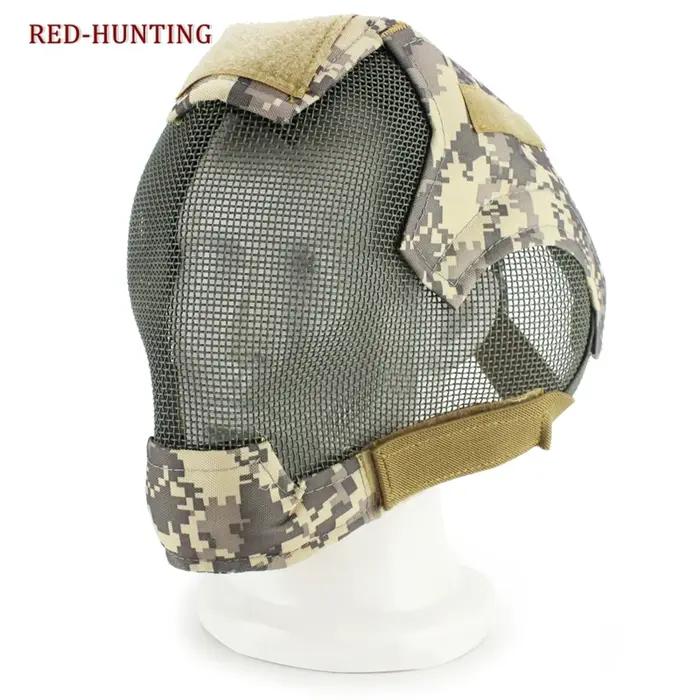Masque Airsoft masque complet masque de protection en maille d'acier de jeu de guerre