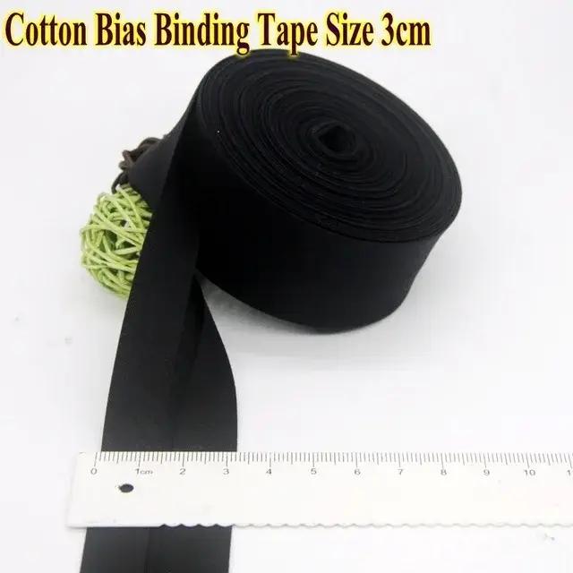 Ruban de liaison biais en tissu de coton de couleur unie 30mm, pour bricolage, matériel de couture f