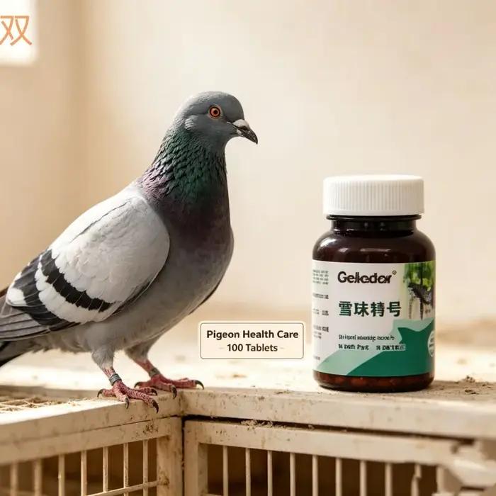 Traitement 2-en-1 contre la cancalose et la coccidiose pour pigeons de course : soulage les selles nodulaires, les troubles gastro-intestinaux et les parasites - 100 comprimés/flacon