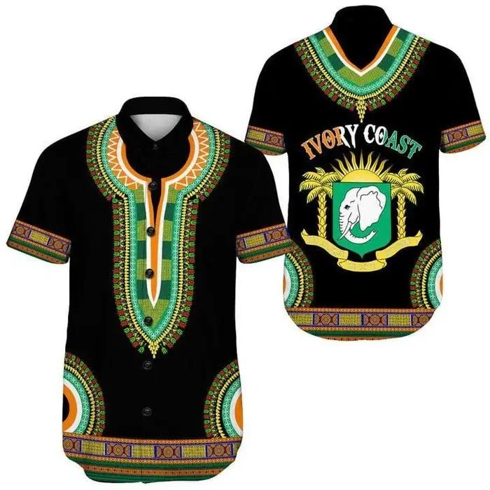 Chemise hawaïenne à manches courtes pour hommes