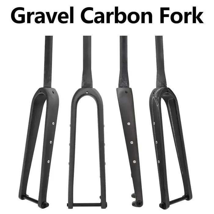 Fourche en carbone ultralégère pour vélo de route et cyclocross occasionnelle avec frein à disque 700C mat ou brillante