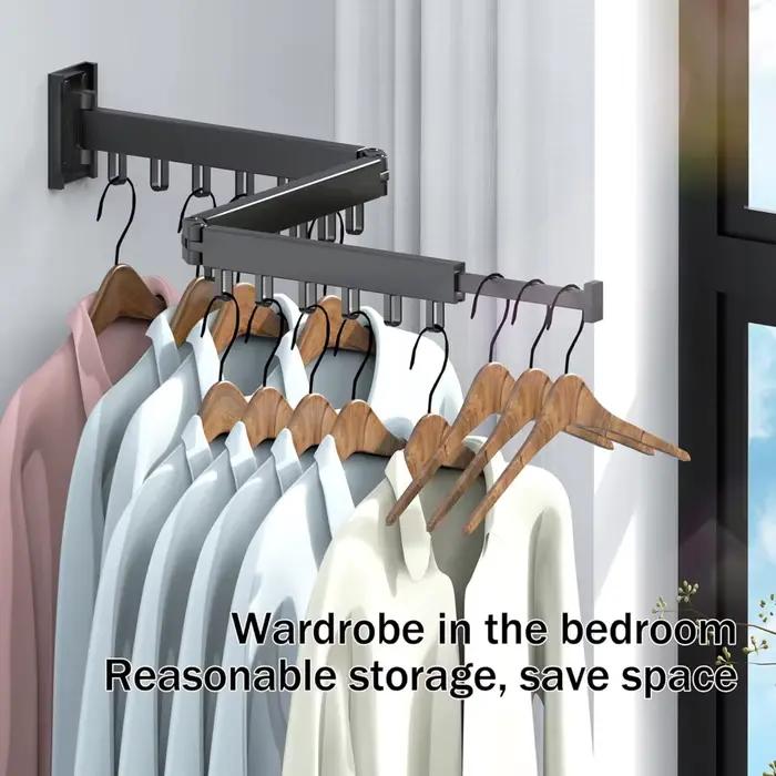 Vaccage des vêtements mural pliable rétractable