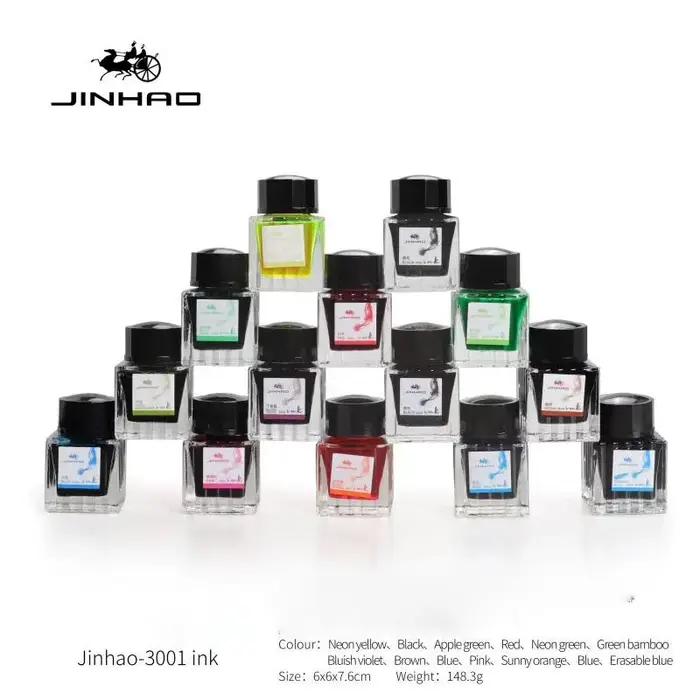 JINHAO 30ml stylo plume encre sans cartouche de carbone recharge verre en bouteille stylo plume encre papeterie bureau fournitures scolaires