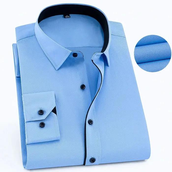 Chemise d'affaires à manches longues pour hommes