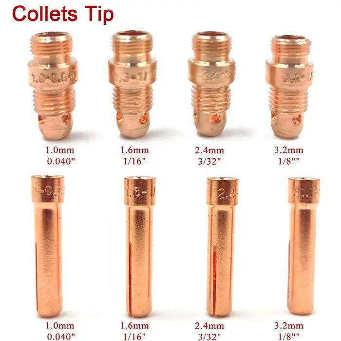 Lentille à gaz pour torche de soudage TIG, 50 pièces, pour WP17 WP18 WP26, capuchon arrière TIG, Kit