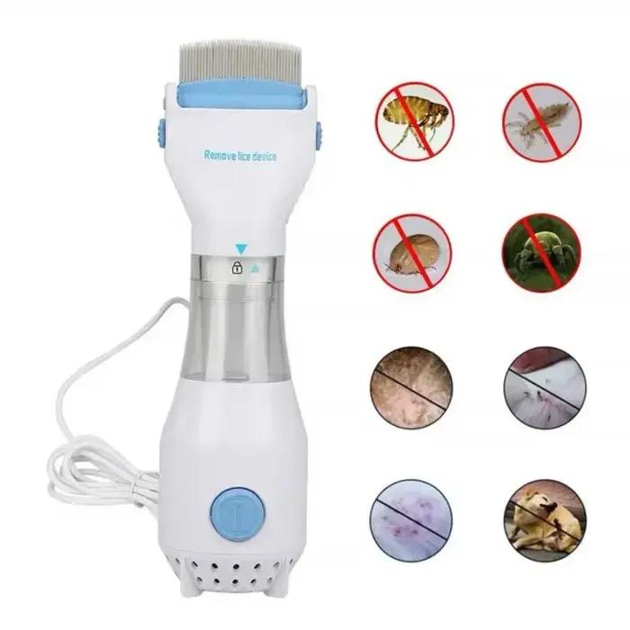 Peigne Électrique Multifonctionnel Élimination Puces Brosse Anti-Pouces Chats Chiens Toilettage Soins Fourrure Occasions Spéciales