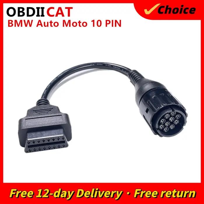 Adaptateur de câble pour moto BMW, câble de diagnostic, 10 broches à 16 broches, OBD2 OBDII