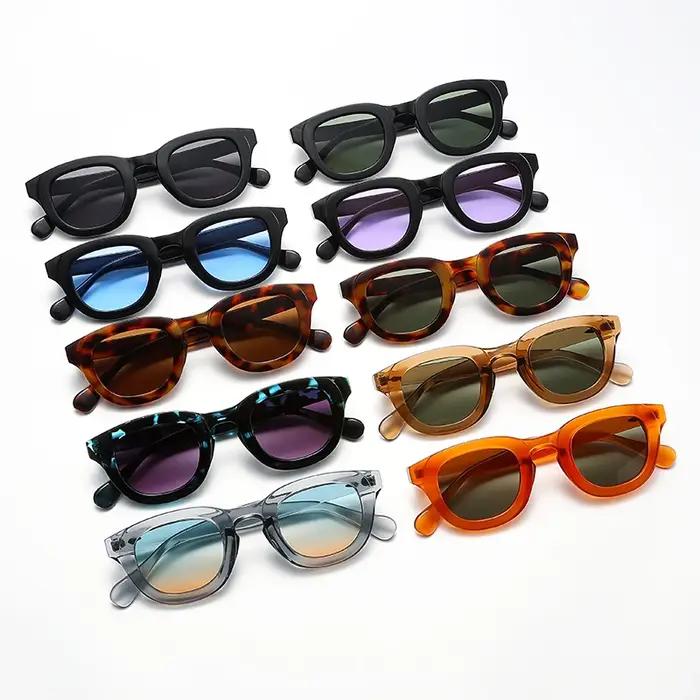 Lunettes 2024 nouvelle collection femme ovale cadre époux visage petit personnalité rétro multi-couleurs fashion randonnée