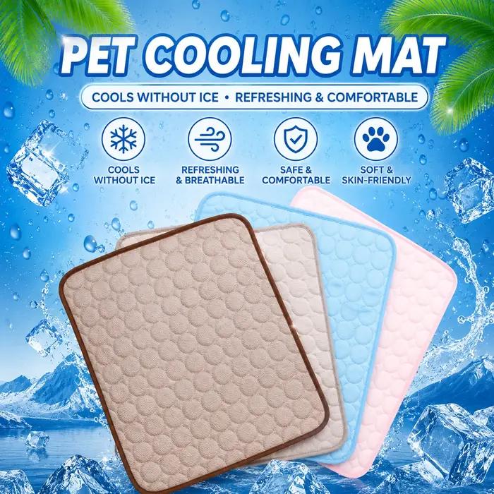 Tapis rafraîchissant pour chien Ice Silky, coussin rafraîchissant en polyester respirant, lit léger pour soulager la chaleur, facile à nettoyer pour toutes les races de chiens