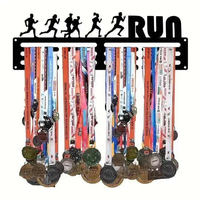 Porte-médaille de sport brodé sur mesure, affichage mural T1 pour 60 noix de coco, parfait pour la c