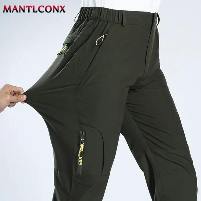 Pantalon été léger fin homme sweatpants stretch séchage rapide randonnée camping joggers grandes tailles