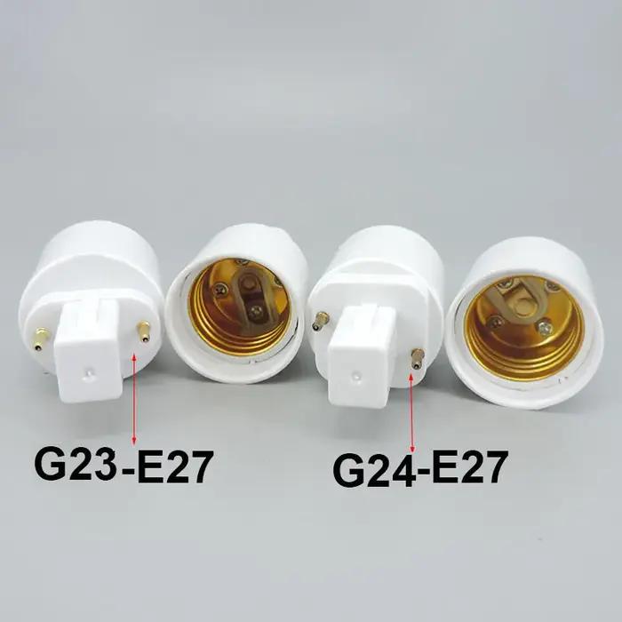 Adaptateur d'alimentation ABS LED AC G23 G24 à E27, prise halogène CFL, convertisseur de Base de lam