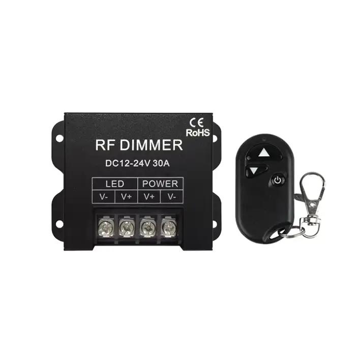 Contrôleur de variateur LED 30A 12-24V avec télécommande sans fil RF à 3 touches, gradation continue