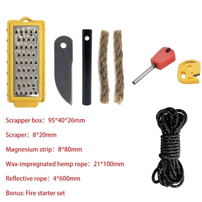 NOUVEAU Kit de Survie en Plein Air pour Camping : Allume-feu