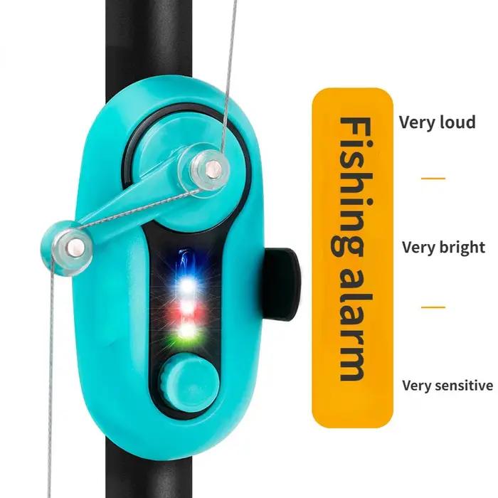 Alarme de pêche à la carpe, appât de morsure, Buzzer électronique, canne à mer, son et lumière, indi