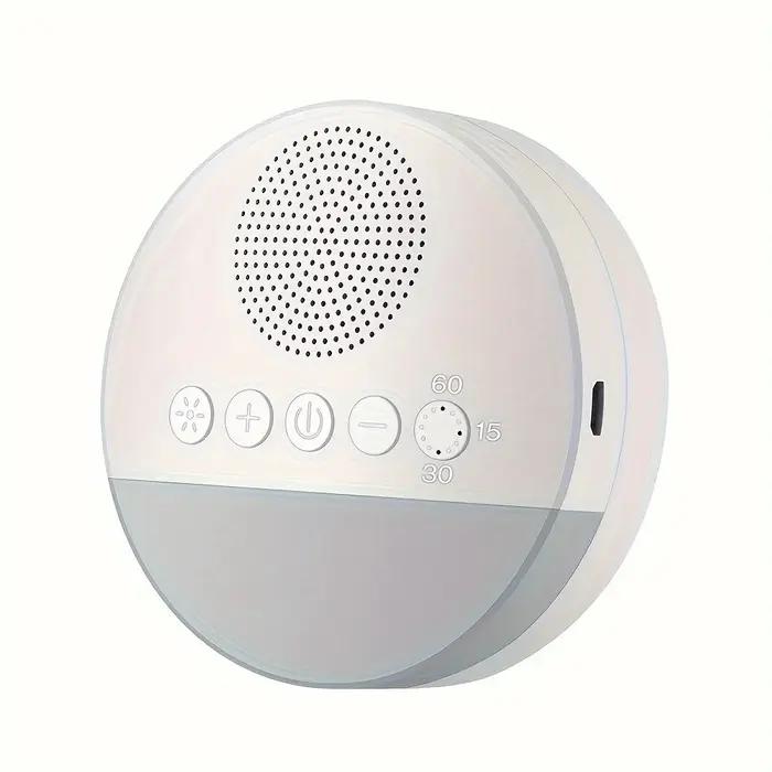 Machine à bruit blanc pour bébé rechargeable par USB avec arrêt temporisé lecteur de sons veilleuse et minuterie pour nuits paisibles et sommeil de qualité