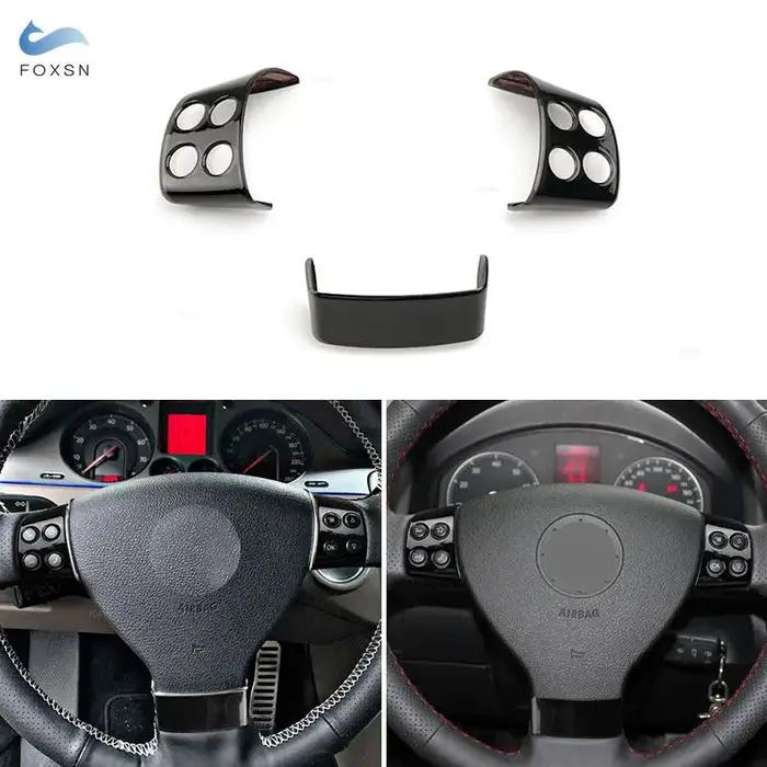 Pour VW Golf 5 MK5 Passat B6 Jetta MK5 Tiguan ABS Texture en Fiber de carbone intérieur panneau de volant couverture
