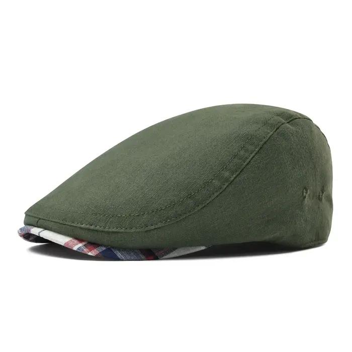 Casquette plate en lin 100 % pour homme JGNGOUL