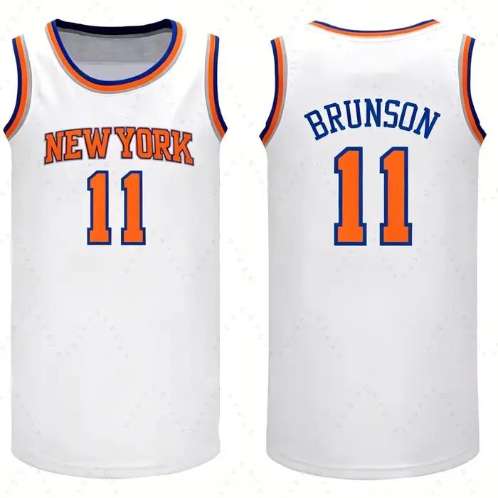 2026-27 New York Jersey Style Champions Finals Brunson # 11 communes # 32 ponts # 25 Anunoby # 8 Hart # 3 maillots de basket-ball pour fans