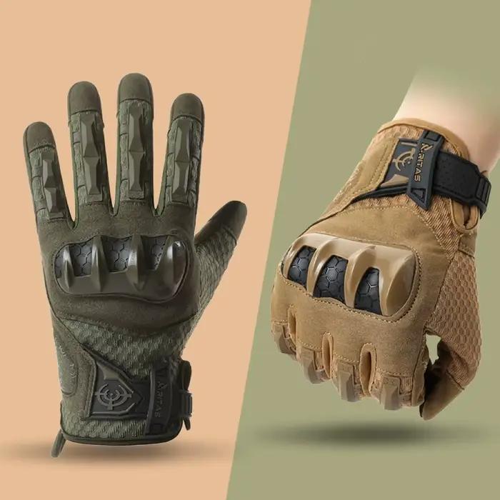 Gants tactiques chasse demi-doigts pleins anti-dérapage coque dure sport extérieur