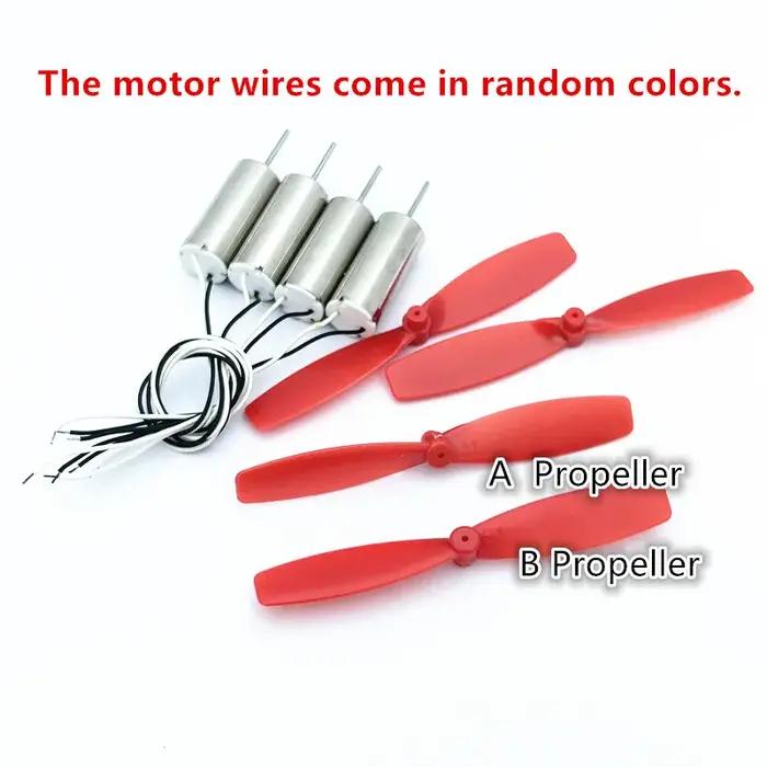 4 x bricolage DC3.7V 50000 tr/min 716 tasse creuse sans noyau haute vitesse CW CCW moteur avec 4x50M