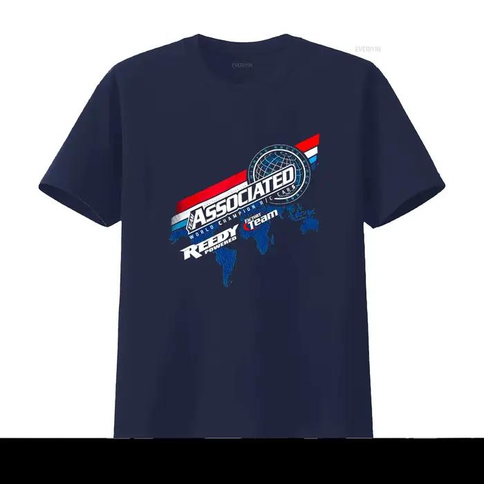 T-shirt imprimé Team Associated 2016 Worlds haut vintage délavé pour hommes style décontracté confortable pour tous les jours et occasions spéciales