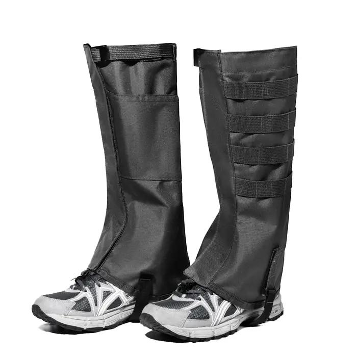 Guêtres de jambe pour hommes et femmes réglables pour les bottes de randonnée dans l'escalade chasse Trekking