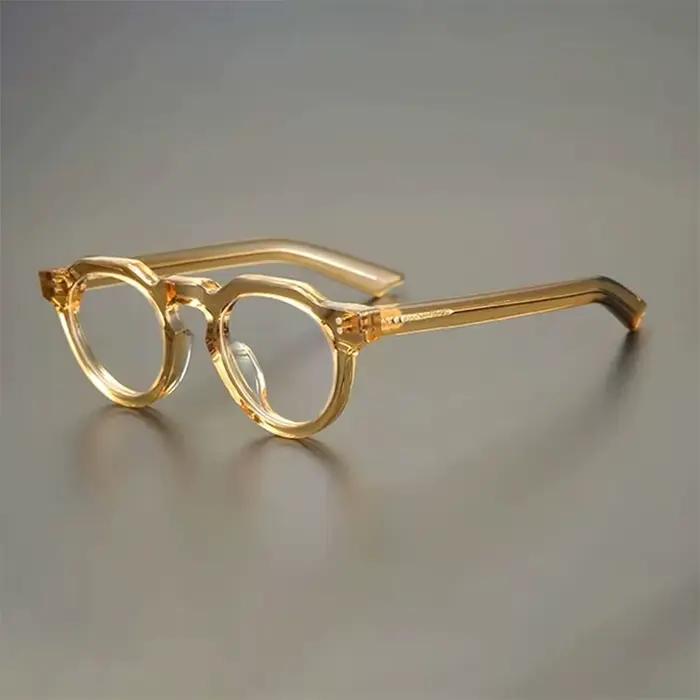 Lunettes rondes Vintage en acétate de haute qualité pour hommes et femmes, monture de Prescription o