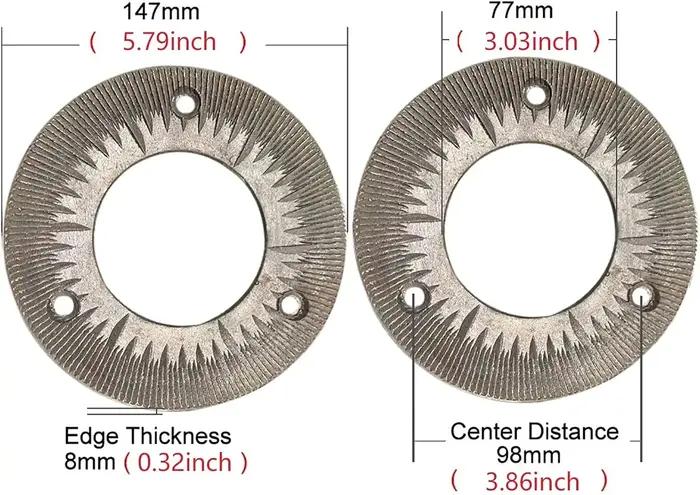 2 disques de broyage, moulin à grains électrique 3000W 110V, plaques de broyage pour grains secs, ad