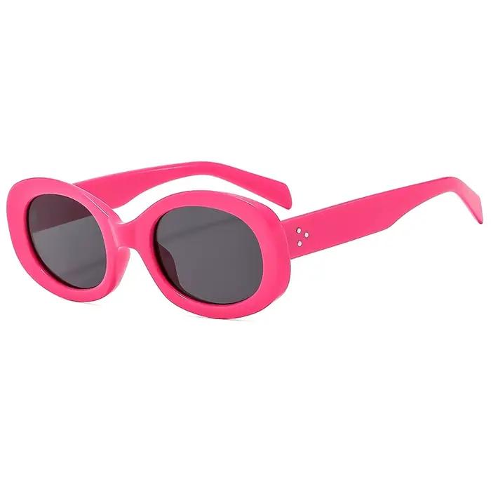 Lunettes ovales Y2K UV400 chasse randonnée - Monture petite fashion femme street photo